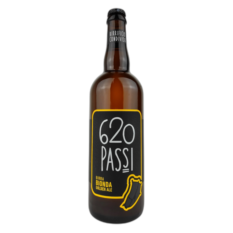 620 Passi Bionda Golden ale birra artigianale - 04,7% vol - 75cl