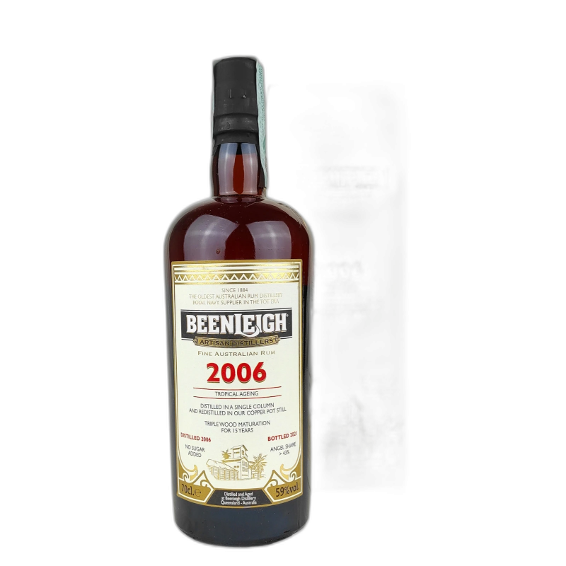 BEENLEIGH 15y RUM TROPICAL AGEING - 59% vol - 2006 - 70CL
