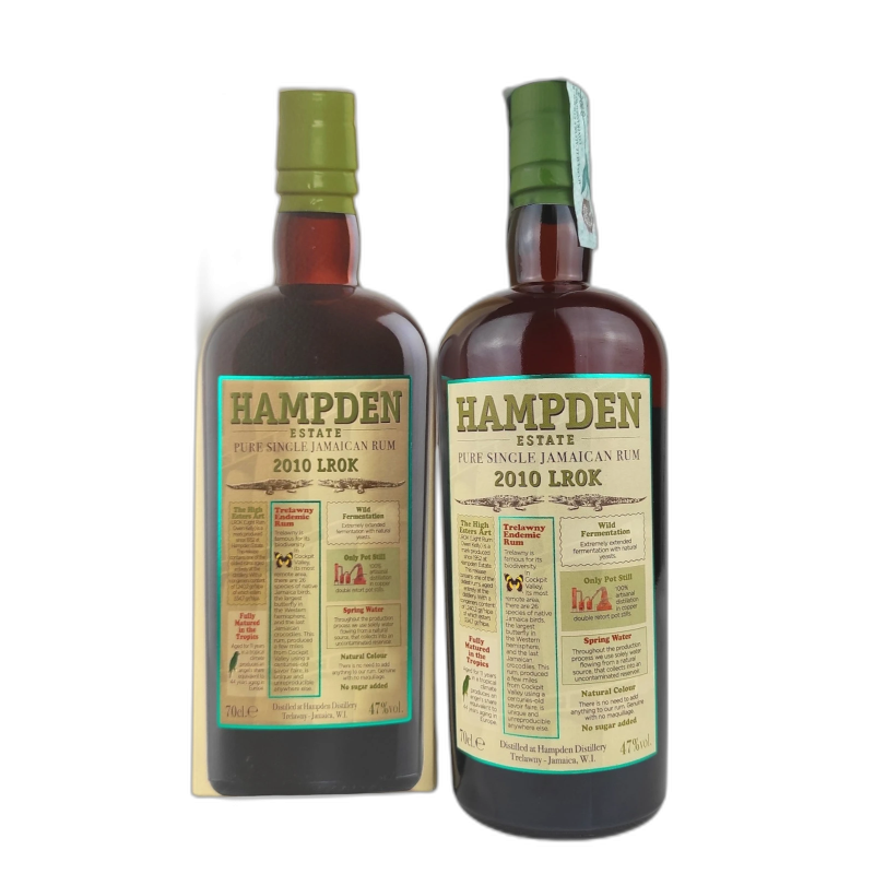 HAMPDEN LROK ESTATE 2010/2021 PURE SIGLE JAMAICA RUM RHUM - 47% vol - 70cl
