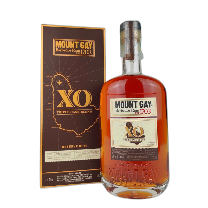 MOUNT GAY  X.O. RUM - 43% vol - 70cl
