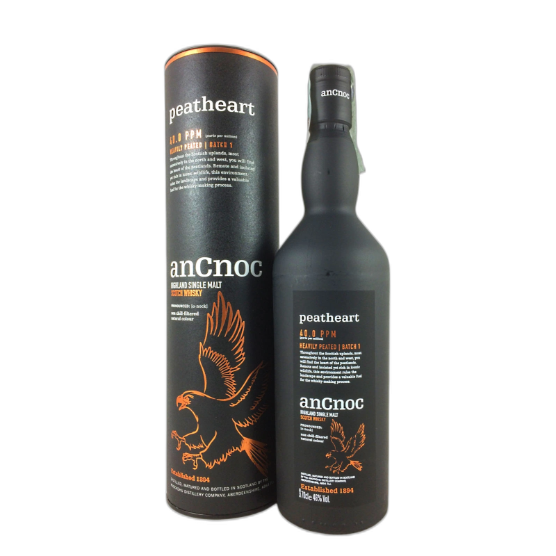ANCNOC PEAT HEART WHISKY 70CL HIGHLAND SINGLE MALT - 46% vol