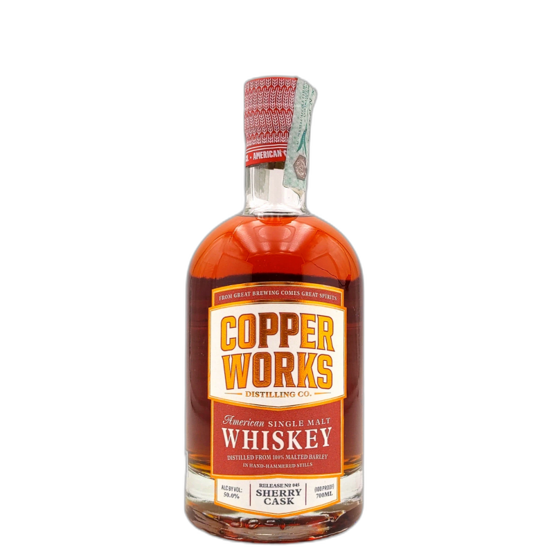 COPPER WORKS WHISKEY AMERICAN SINGLE MALT SHERRY CASK - 50% vol - 70CL