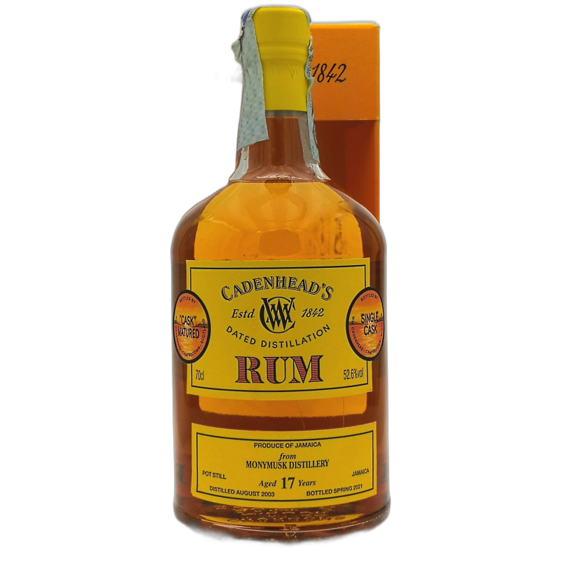 MONYMUSK 17y 03/21 RUM CADENHEAD'S JAMAICA SELECTION - 52,6% vol - 70cl