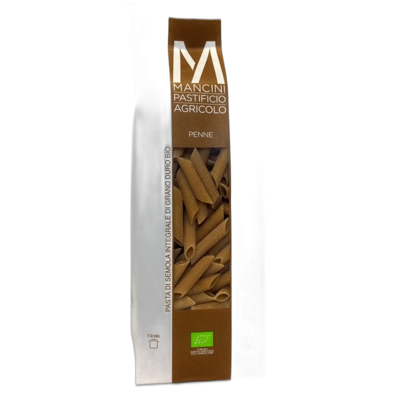 Mancini integrale Penne pasta di semola di grano duro - 500g