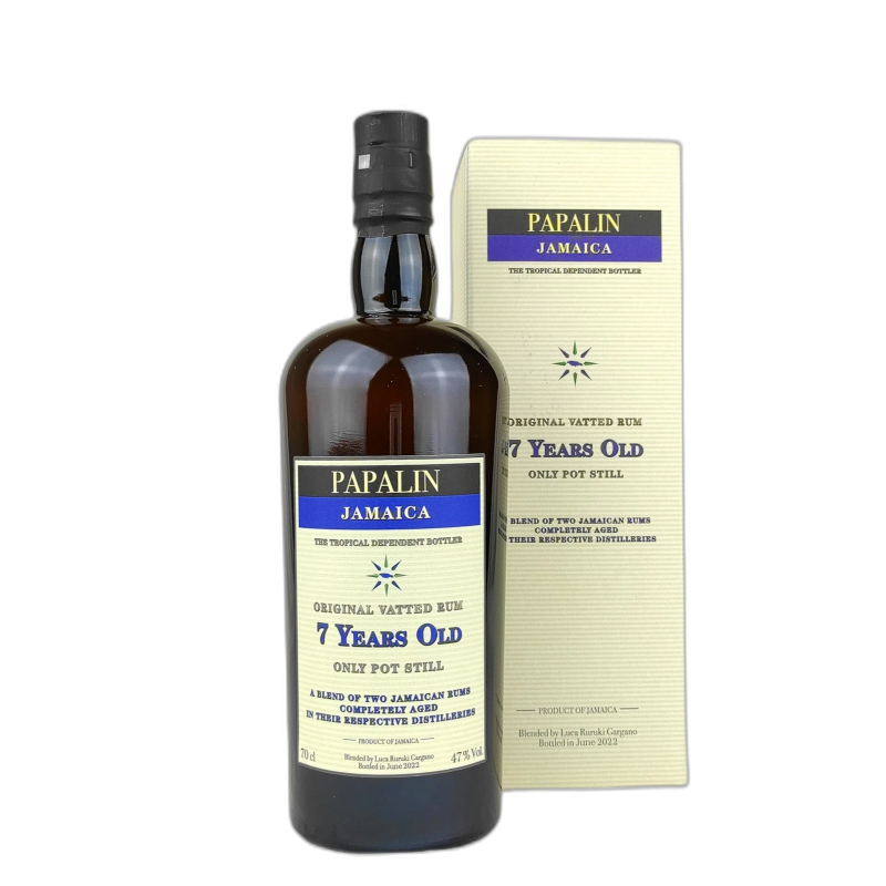 PAPALIN 7y JAMAICA RUM BLU - 47% vol - 70CL