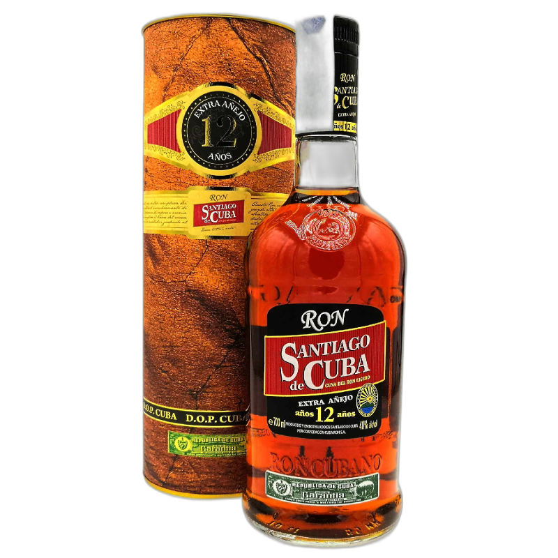 SANTIAGO DE CUBA 12y RON EXTRA ANEJO D.O.P. CUBA - RUM - 40% vol - 70CL