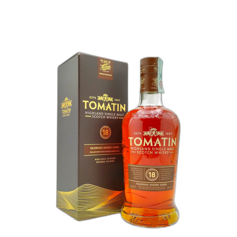 TOMATIN 18y WHISKY SINGLE MALT SCOTCH HIGHLAND - 46% vol - 70CL