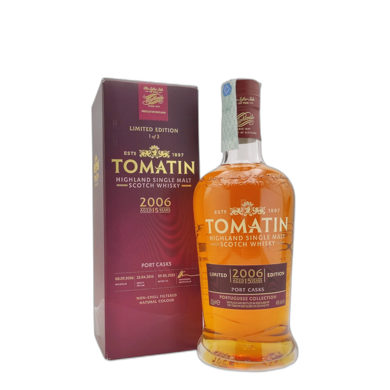 TOMATIN 15Y WHISKY 2006/2022 HIGHLAND SINGLE MALT SCOTCH - 46% vol - 70CL