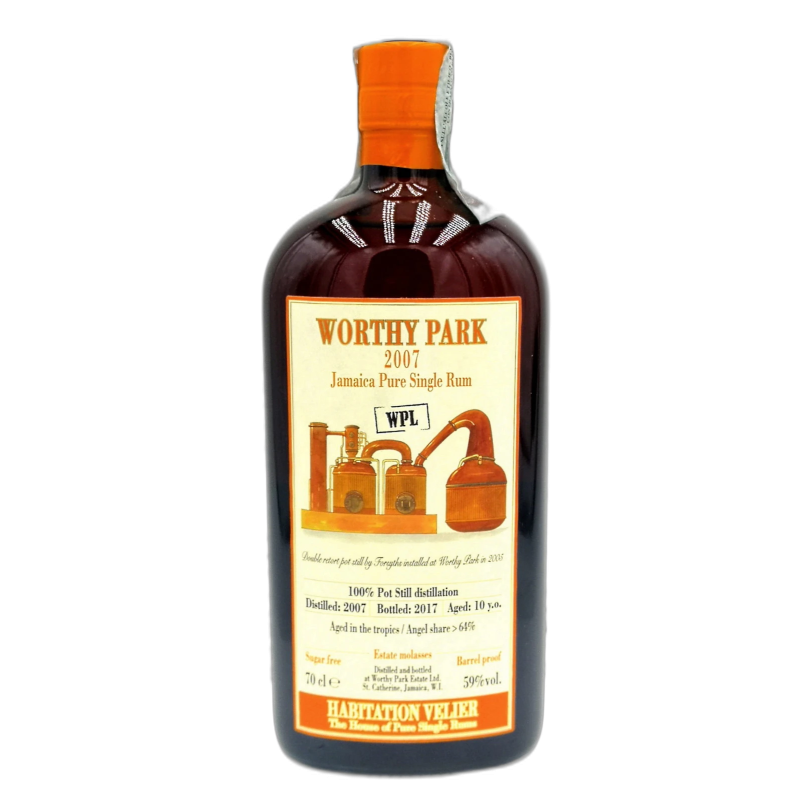 WORTHY PARK WPL 10y 2007/2017 JAMAICA PURE SINGLE RUM - 59% vol - 70cl