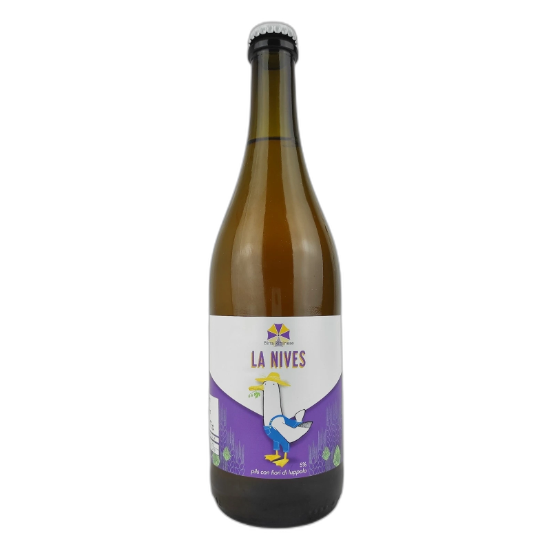 La Nives birra Riminese Pils non filtrata - 05% vol - 75cl